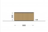 Garaje de madera con caseta SILVIA F PLUS (34 mm + revestimiento), 6x6 m, 36 m² specification 4