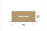 Garaje de madera doble con caseta SILVIA S (34 mm + revestimiento), 12x8 m, 88 m² specification 3