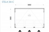 Garaje de madera triple con techo plano SILVIA TRIO F (34 mm + revestimiento), 9x6 m, 54 m² specification 1