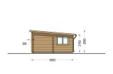 Garaje de madera doble de tejado plano MODERN (44 mm), 6x5 m, 30 m² specification 5