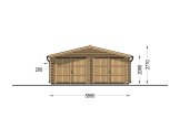 Garaje de madera CLASSIC DUO (44 mm), 6x8 m, 48 m² specification 2