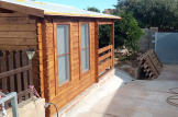 Caseta de madera de jardín ISLA (Aislada, 44+44 mm), 6x5 m, 18 m² + 7 m² porche customer 2