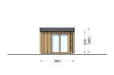 Sauna de exterior SERENE (34 mm + revestimiento), 3.3x2.5 m, 4.95 m² specification 2