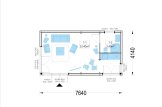 Casa de madera PREMIUM S (34 mm + revestimiento), 7.5x4 m, 30 m² specification 1