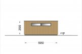 Garaje de madera de techo plano SILVIA F (34 mm + revestimiento), 6x6 m, 36 m² specification 4