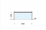 Garaje de madera doble de techo plano SILVIA DUO F (34 mm + revestimiento), 6x6 m, 36 m² specification 6