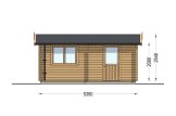 Garaje de madera CLASSIC (44 mm), 3.6x5.4 m, 20 m² specification 3