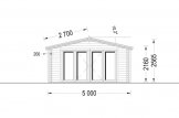 Caseta de jardín de madera MARTA S (Aislada, 44+44 mm), 5x4 m, 20 m² specification 2