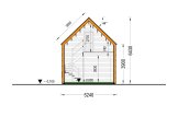 Casa de madera para vivir ALINA RV (Aislada PLUS, 44 mm + revestimiento), 46 m² specification 7