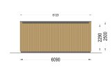 Oficina prefabricada de madera PREMIUM (34 mm + revestimiento), 6x4 m, 24 m² specification 4