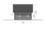 Casa de madera para vivir KARINA RV (Aislada PLUS, 44 mm + revestimiento), 46 m² specification 6