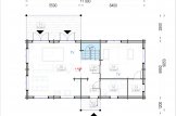 Casa de madera VERA (44+44 mm), 132 m² + 13.5 m² porche specification 1
