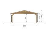 Cochera doble de madera CLASSIC DUO, 6x6 m, 36 m² specification 4
