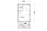 Casa de madera KARINA (34 mm + revestimiento), 46 m² specification 1