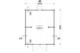 Garaje de madera BARN (44 mm), 5x6 m, 30 m² specification 1