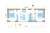 Casa prefabricada para vivir ADALINE PV (Aislada PLUS, 44 mm + revestimiento), 42 m² specification 1
