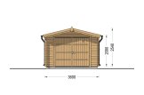 Garaje de madera CLASSIC (34 mm), 3.6x5.4 m, 20 m² specification 2