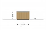 Garaje de madera de techo plano SILVIA F (34 mm + revestimiento), 4x6 m, 24 m² specification 4