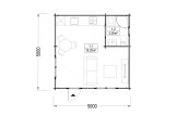 Caseta de jardín de madera NINA (34 mm), 5x5 m, 25 m² specification 1