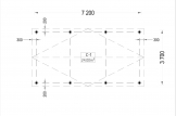 Cochera de madera para autocaravana, 3.7x7.2 m, 26 m² specification 1