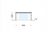 Garaje de madera de techo plano SILVIA F (34 mm + revestimiento), 5x6 m, 30 m² specification 6