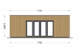 Oficina prefabricada de madera PREMIUM (Aislada PLUS, 34 mm + revestimiento), 7x4 m, 28 m² specification 2