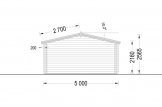 Caseta de jardín de madera MARTA S (Aislada, 44+44 mm), 5x4 m, 20 m² specification 4