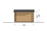 Caseta de jardín de madera con tejado plano LILLE (34 mm), 4x3 m, 12 m² specification 4