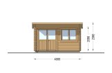 Caseta de jardín de madera con tejado plano LILLE (34 mm), 4x3 m, 12 m² specification 2
