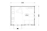 Caseta de jardín de madera LILLE (34 mm), 5x4 m, 20 m² specification 1