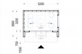 Caseta de jardín de madera PIA (Aislada, estructura de madera), 5x3 m, 15 m² specification 1