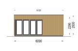 Oficina prefabricada de madera PREMIUM (Aislada, 34 mm + revestimiento), 6x4 m, 24 m² specification 2