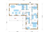 Casa de madera para vivir PAULA RV (Aislada PLUS, 44 mm + revestimiento), 118 m² specification 1