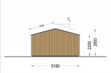 Caseta de jardín de madera PIA (estructura de madera), 5.2 x 4.9 m, 18 m² specification 4