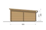 Garaje de madera de techo plano MODERN (34 mm), 3.6x5.4 m, 20 m² specification 5