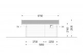 Caseta de jardín de madera NINA S (Aislada, 44+44 mm), 6x6 m, 36 m² specification 4