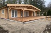 Casa de madera para vivir RIVIERA (Aislada PLUS, 44+44 mm), 100 m² + 20 m² porche customer 2