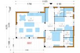 Casa prefabricada para vivir MIRABEL PV (Aislada PLUS, 44 mm + revestimiento), 70 m² specification 1