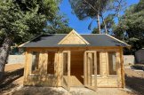 Caseta de jardín de madera CLOCKHOUSE (Aislada, 44+44 mm), 5.5x4 m, 22 m² customer 3