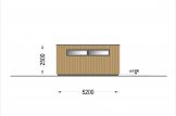 Garaje de madera de techo plano SILVIA F (34 mm + revestimiento), 3.2x5.2 m, 16.6 m² specification 3