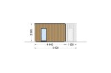 Casa de madera prefabricada LUCIA 1 (Aislada, 44 mm + revestimiento), 40 m² specification 3
