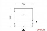 Garaje de madera doble de techo plano SILVIA DUO F (34 mm + revestimiento), 6x6 m, 36 m² specification 7