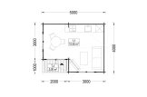 Caseta de jardín de madera OSLO (34 mm), 5x4 m, 20 m² specification 1