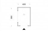 Garaje de madera de techo plano SILVIA F (34 mm + revestimiento), 4x6 m, 24 m² specification 1