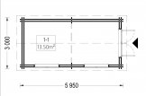 Caseta de jardín de madera STRONGHOLD (44 mm), 3x6 m, 18 m² specification 1