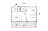 Casa de madera SELENE (44 mm + revestimiento), 54 m² specification 1
