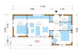 Casa prefabricada para vivir LUCIA 2 PV (Aislada PLUS, 44 mm + revestimiento), 50 m² specification 1