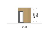 Oficina prefabricada de madera PREMIUM (34 mm + revestimiento), 2x2 m, 4 m² specification 3