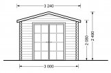 Caseta de jardín de madera STRONGHOLD (44 mm), 3x6 m, 18 m² specification 3