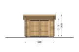 Garaje de madera de techo plano MODERN (44 mm), 3.6x5.4 m, 20 m² specification 2